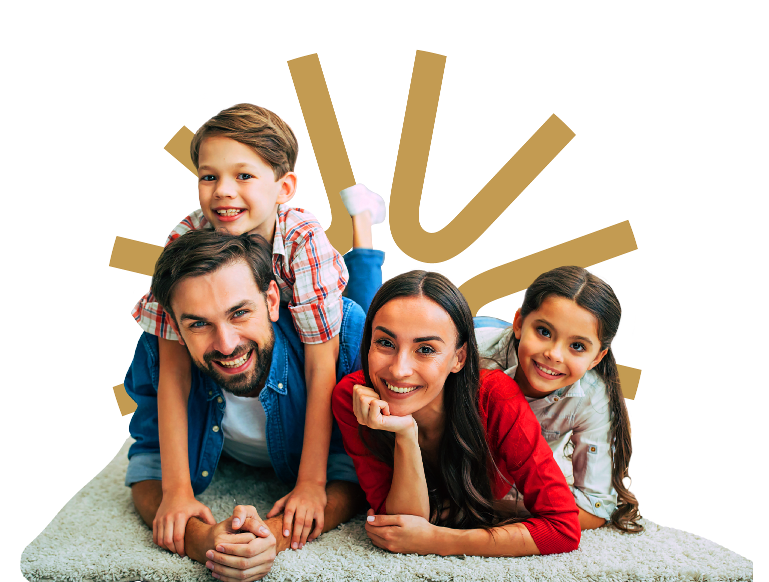 Família feliz no Viva Águas Claras